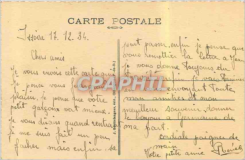 CPA Issoire l'eglise Saint Paul  — Rückseite