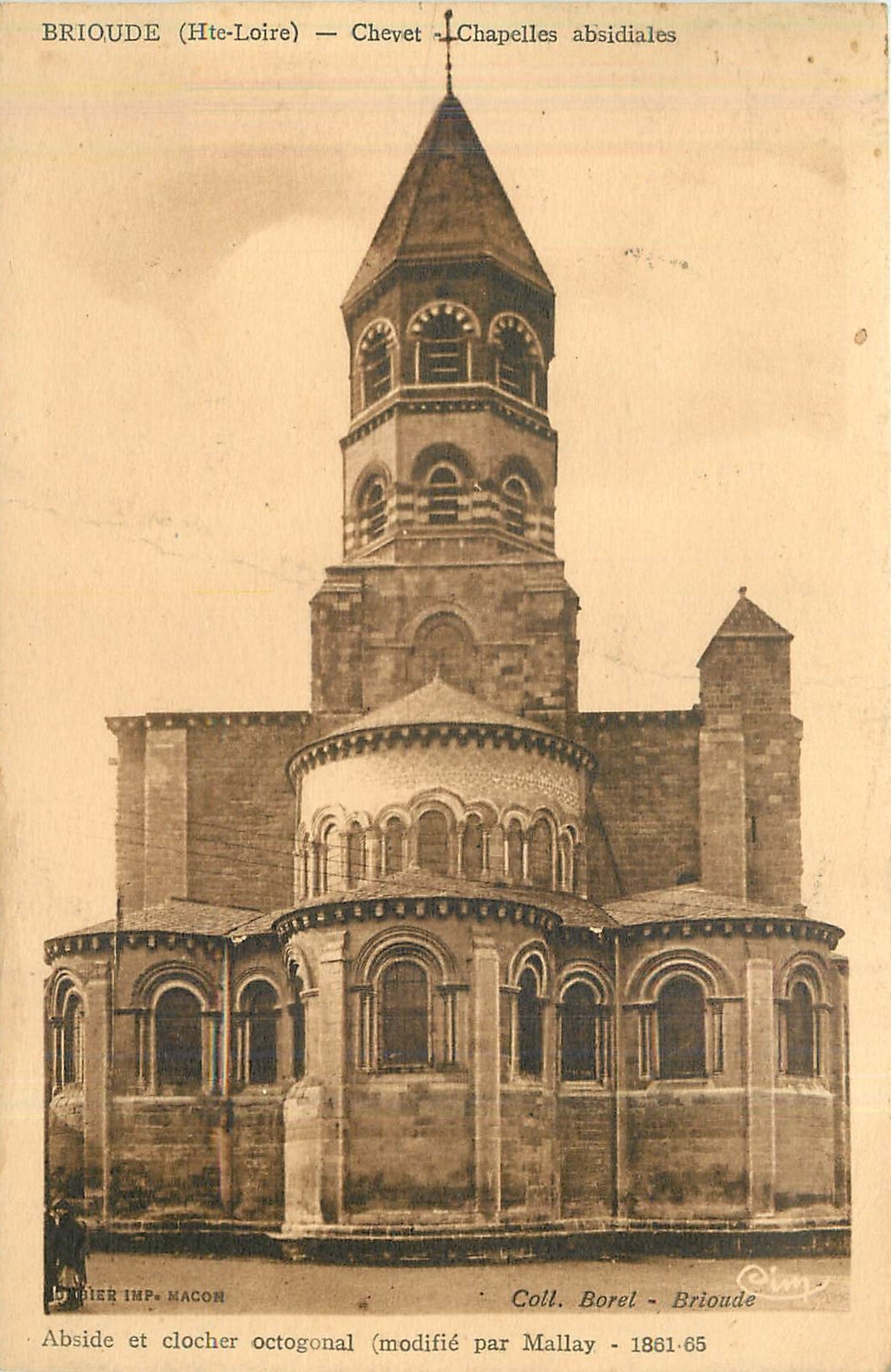 CPA Brioude Hte Loire Chvet Chapelles absidiales Abside et clocher octogonal 
