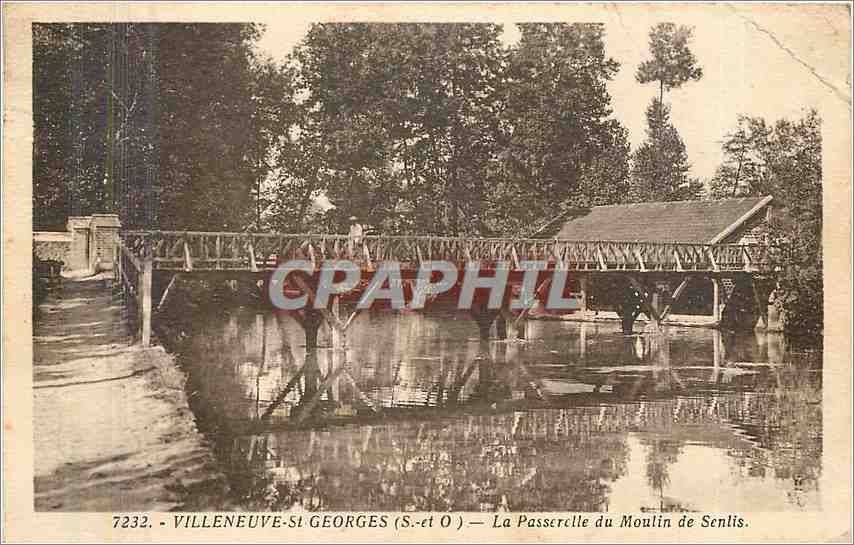 CPA Villeneuve St Georges S et O la Passerelle du Moulin de Senlis 