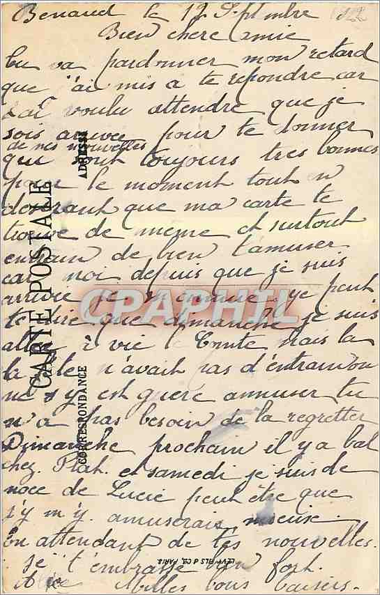 CPA Le Mont Dore vu du chemin du Capucin  — Verso