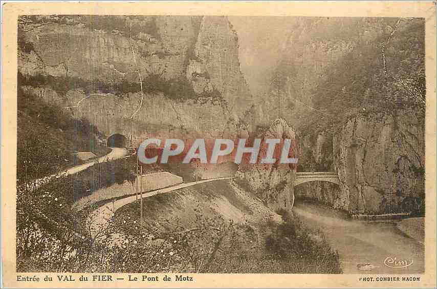 CPA Entree du Val du Fier le pont de Motz 