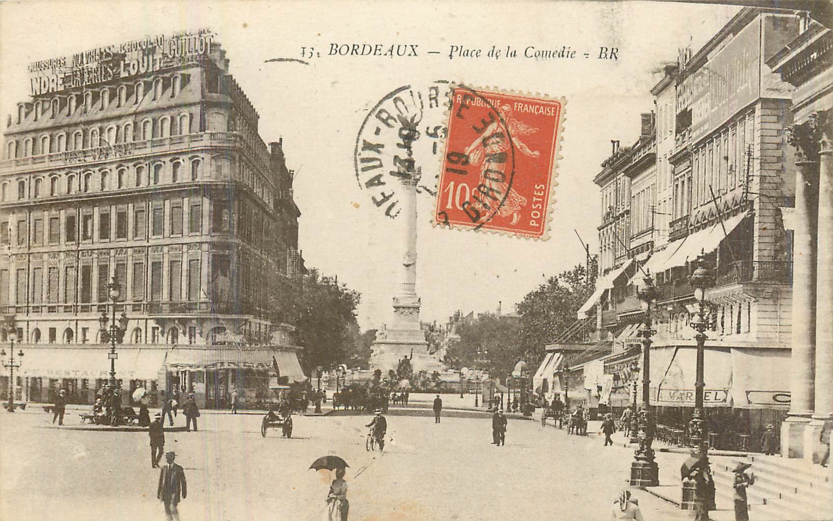 CPA Bordeaux place de la Comedie 