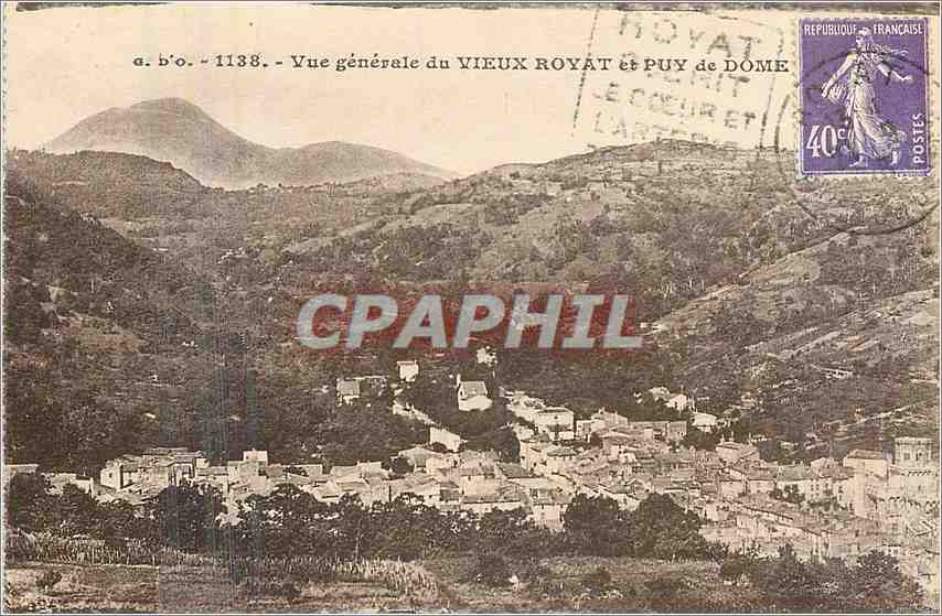 CPA Vue generale du Vieux Royat et Puy de DOme 