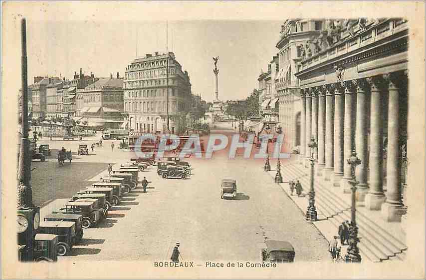 CPA Bordeaux place de la Comedie 