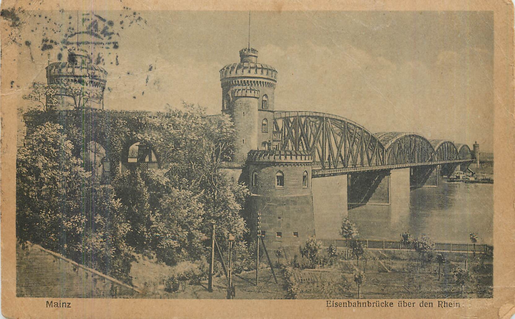 CPA Elsenbahubrucke uber den Rhein 
