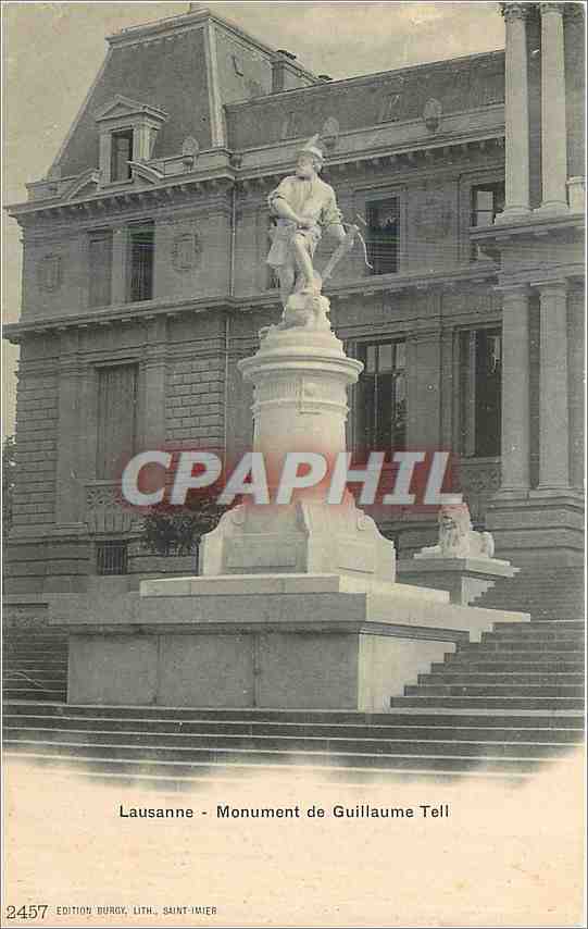 CPA Lausanne monument de Guillaume Tell 