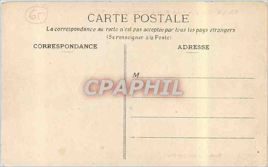 CPA Lourdes la gare debarcadere et la ville  — Verso