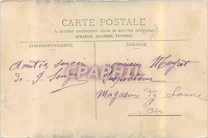 CPA Lourdes funiculaire du pic du Jer  — Verso