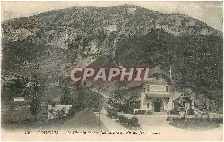 CPA Lourdes le Chemin de Fer funiculaire du pic du Jer 