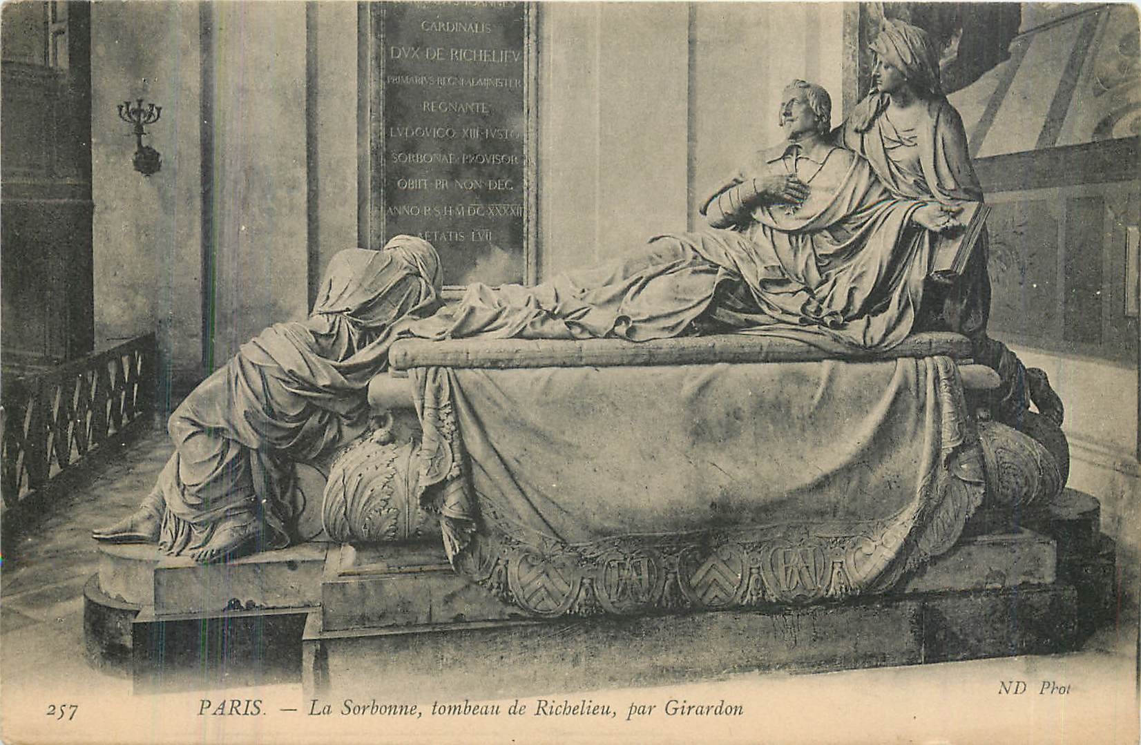 CPA Paris la Sorbonne tombeau de Richelieu par Girardon 