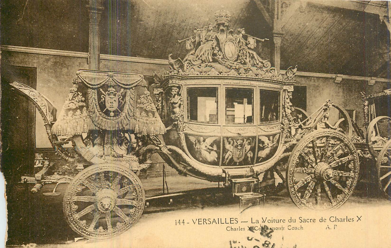 CPA Versailles la Voiture du Sacre de Charles X 