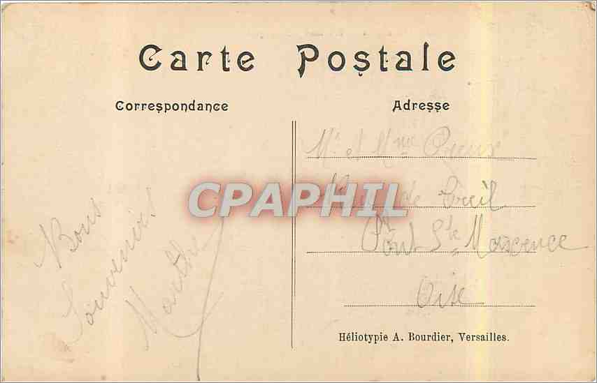 CPA Versailles Trianon pittoresque  — Verso