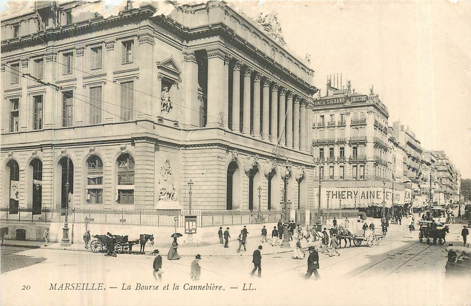 CPA Marseille la bourse et la Cannebiere 