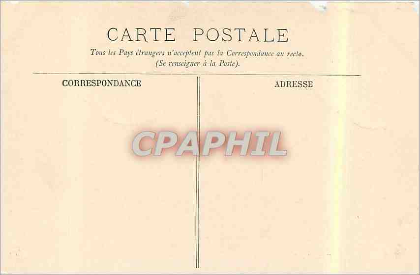 CPA Marseille la bourse et la Cannebiere  — Rückseite