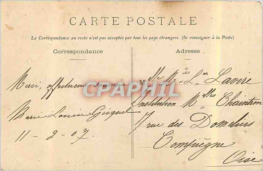 Château-selin — La Tour des anciennes Fortifications — Phototype Vassallen, Nantes — Rückseite