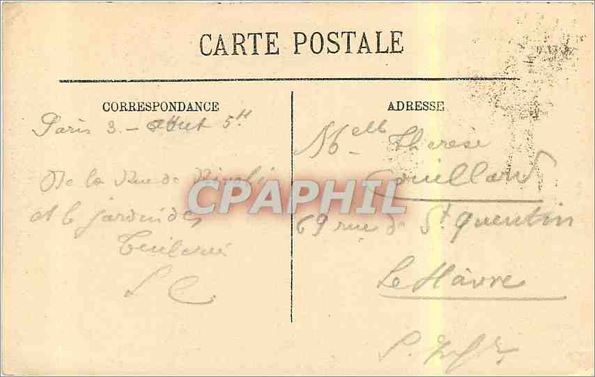 CPA Paris l'Eglise St Etienne du Mont  — Rückseite
