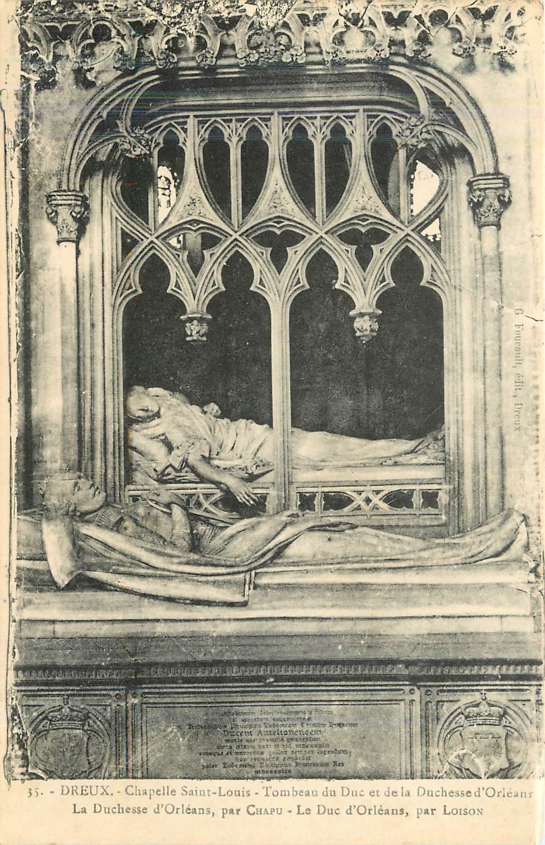 Dreux - Chapelle Saint-Louis - Tombeau du Duc et de la Duchesse d'Orléans, par Chapu et Loison