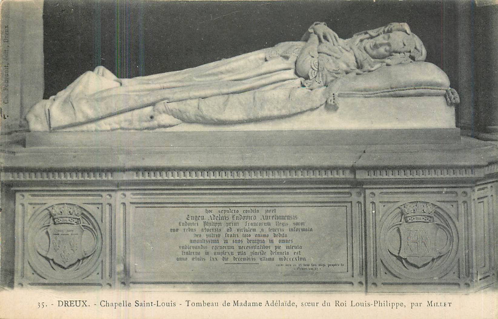 Dreux - Chapelle Saint-Louis - Tombeau de Madame Adélaïde, sœur du Roi Louis-Philippe, par MILLET