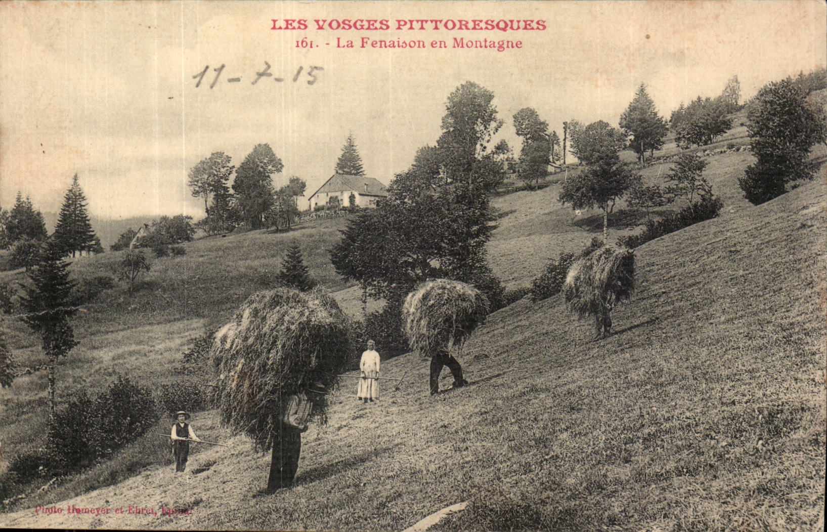 CPA Les Vosges pittoresques La fenaison en montagne TOP