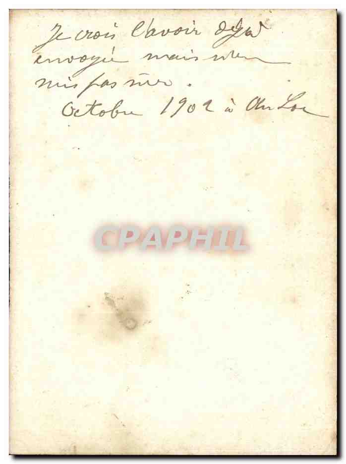 CPA Carte Photo AsIE octobre 1902 a AnKOR TReS RaRe document Boeufs Elevage — Rückseite