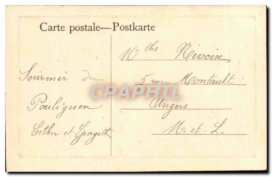 CPA Pouliguen Cultures paysans Foins — Rückseite