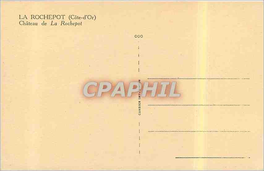 CPA La Rochepot Cote d'Or Chateau de La Rochepot  — Rückseite