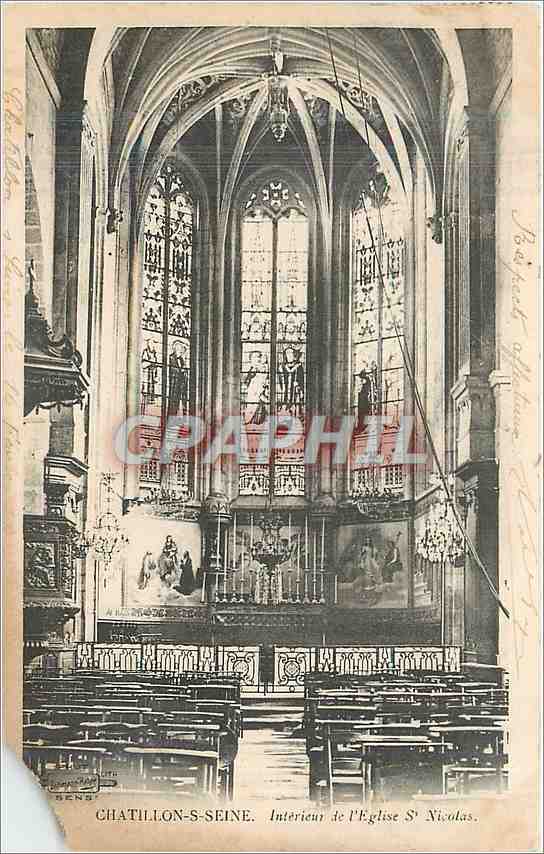 CPA Chatillon S Seine Interieur de l'Eglise St Nicolas 