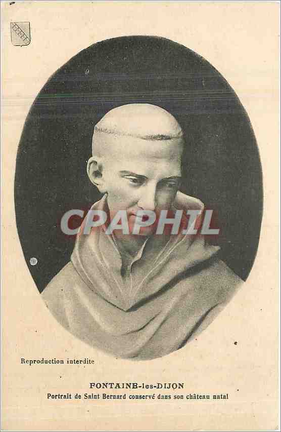 CPA Fontaine les Dijon Portrait de Saint Bernard conserve dans son chateau natal 
