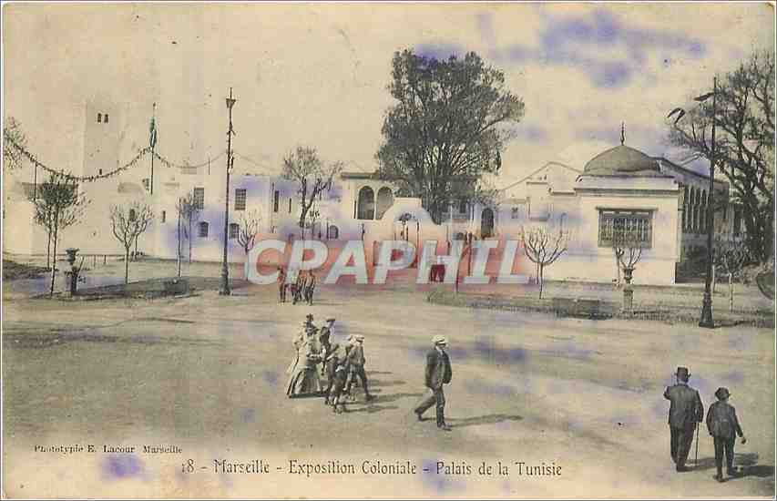 CPA Marseille Exposition Coloniale Palais de la Tunisie 