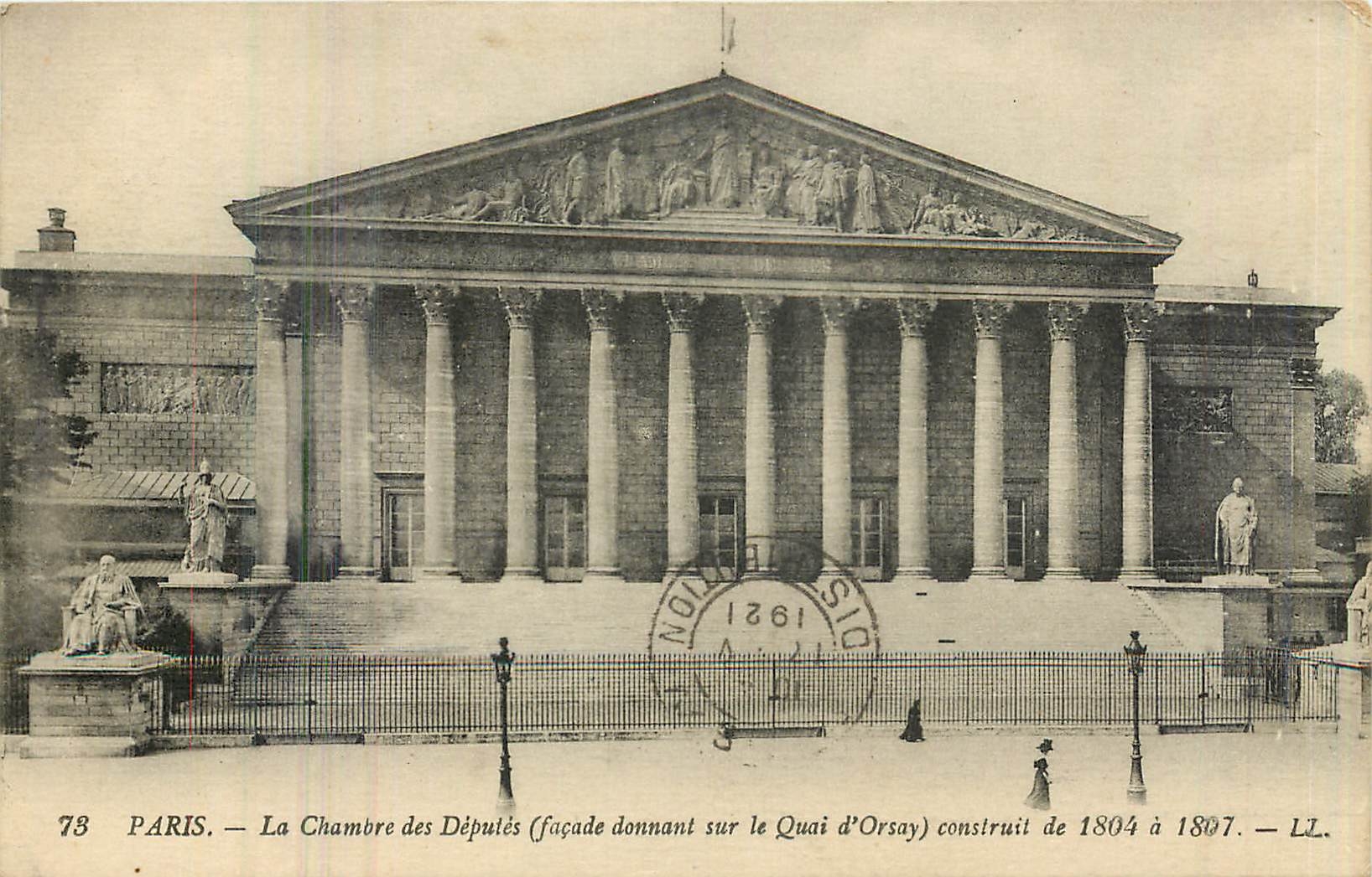 CPA Paris La Chambre des Deputes facade donnant sur le Quai d'Orsay 