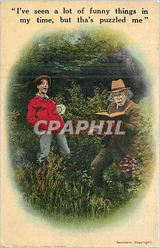 Jeune homme et vieil homme en extérieur — Banforth & Co. Ltd. série 2173