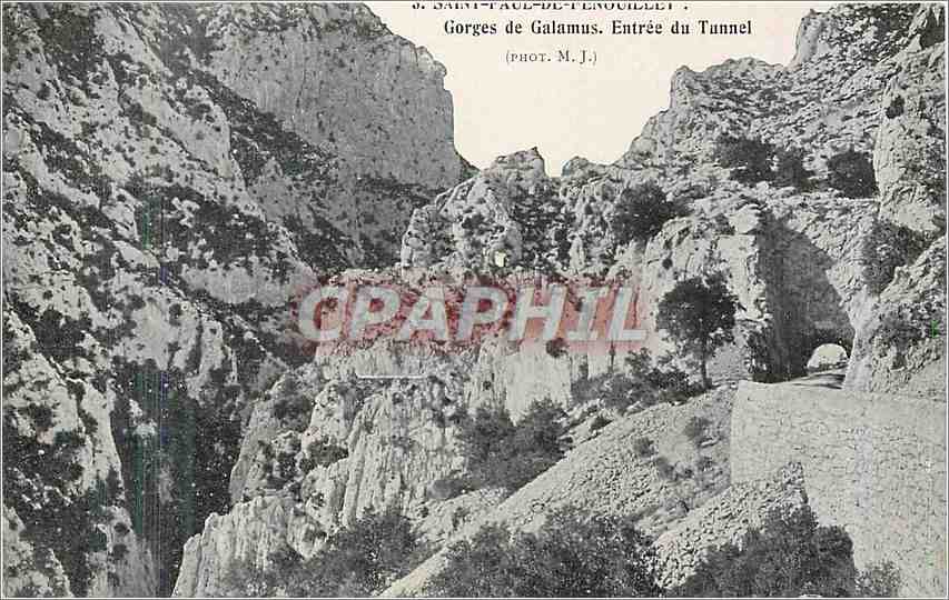 CPA Saint Paul de Fenouillet Gorges de Galamus Entree du Tunnel 