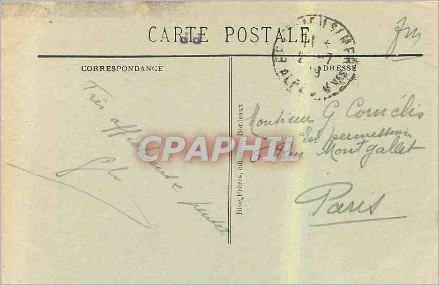 CPA Beaulieu Vue a travers les Oliviers  — Rückseite