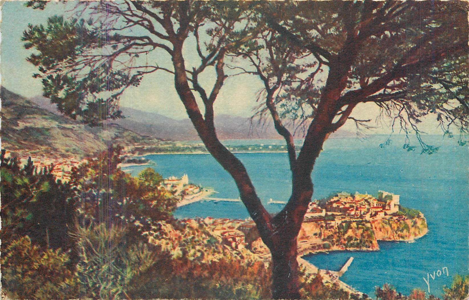 Vue de Monaco, Monte-Carlo et le Cap Martin — Côte d'Azur — Éditions d'Art Yvon