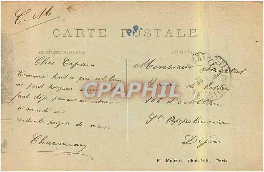 CPA Montreuil sous Bois La Mairie  — Back