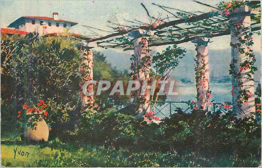CPA La Douce France Cote d'Azur Pergola sur le Littoral 