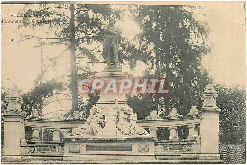 CPA Ville d'Avray Monument de Gambetta 