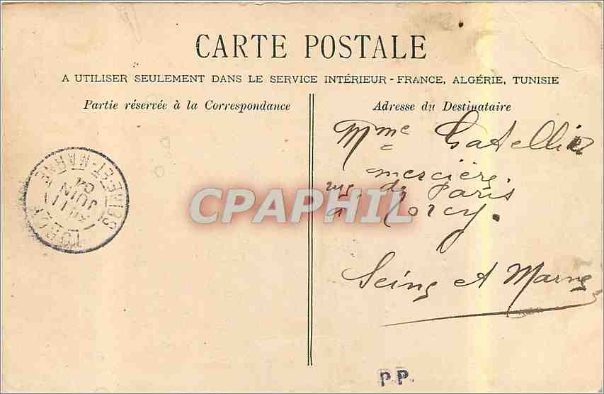 CPA Aubervillers Le Kiosque de Musique  — Rückseite