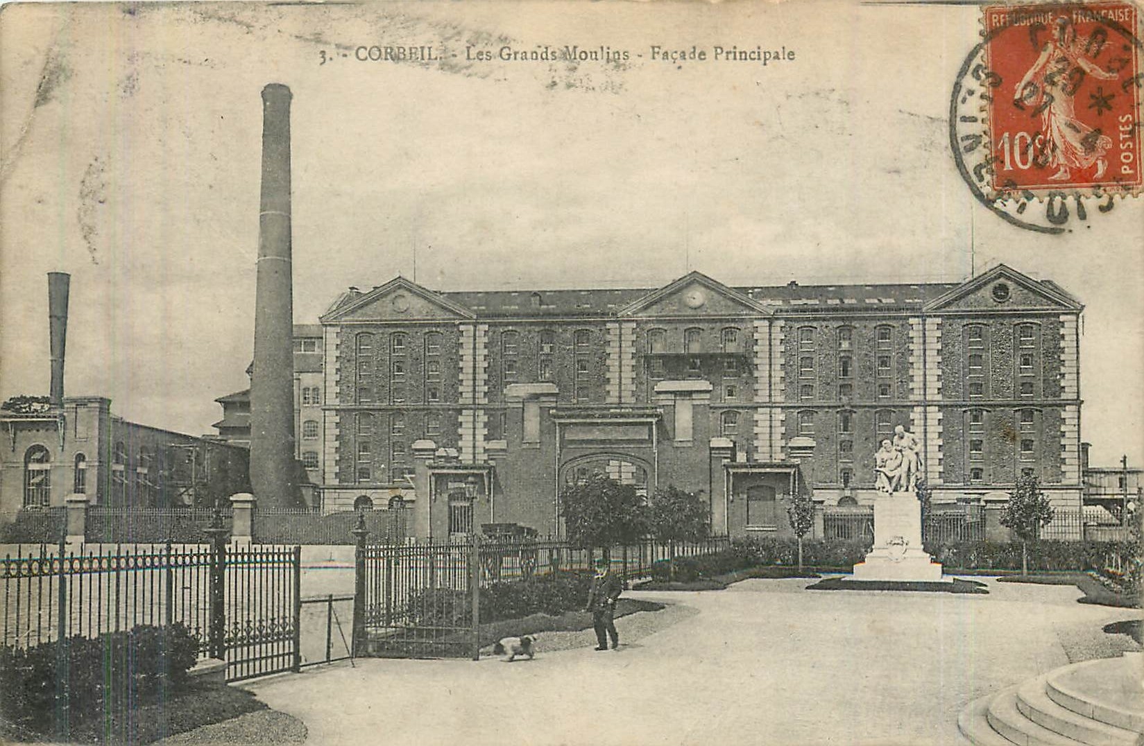 CPA Corbeil Les Grands Moulins Facade Principale 