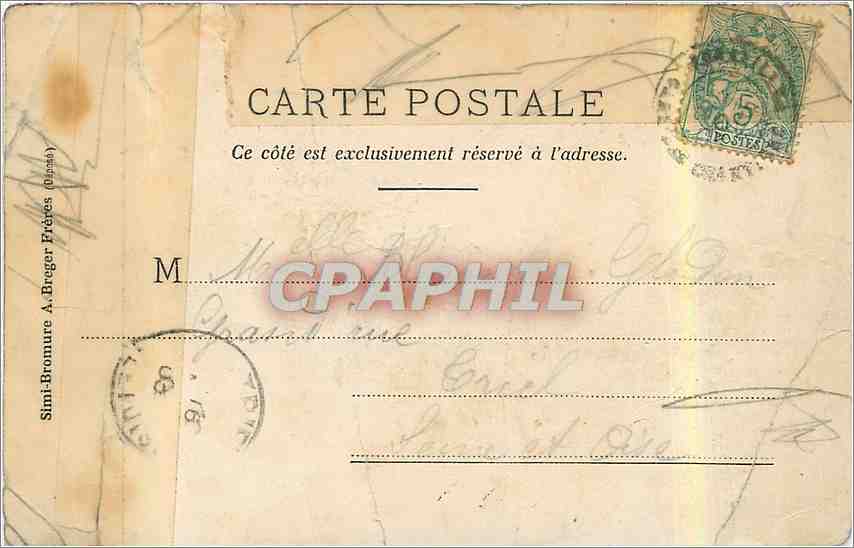 CPA Viroflay Les Arcades Route Nationale Tramway — Back