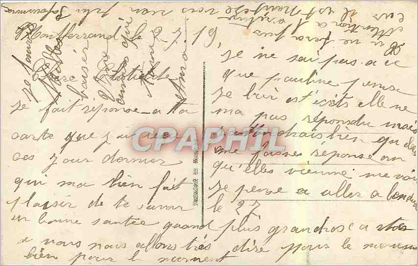 CPA Doux souvenir Femme — Rückseite