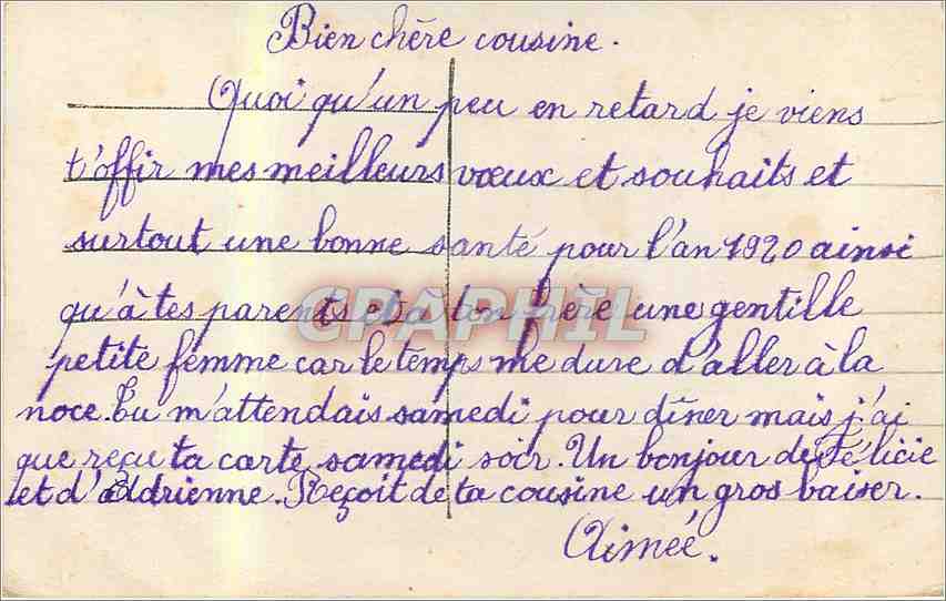 CPA Enfant — Verso