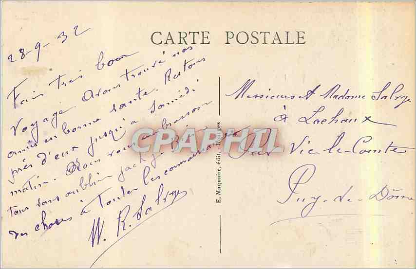 Bourges — Jardin des Prés-Fichaux — Vue prise de la Terrasse — P. Marguerite, Arch. Paysagiste, n°450 — Verso