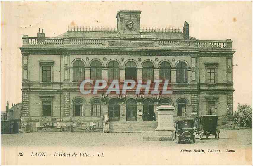 Laon - L'Hôtel de Ville - Édition Bedin, Tabacs, Laon