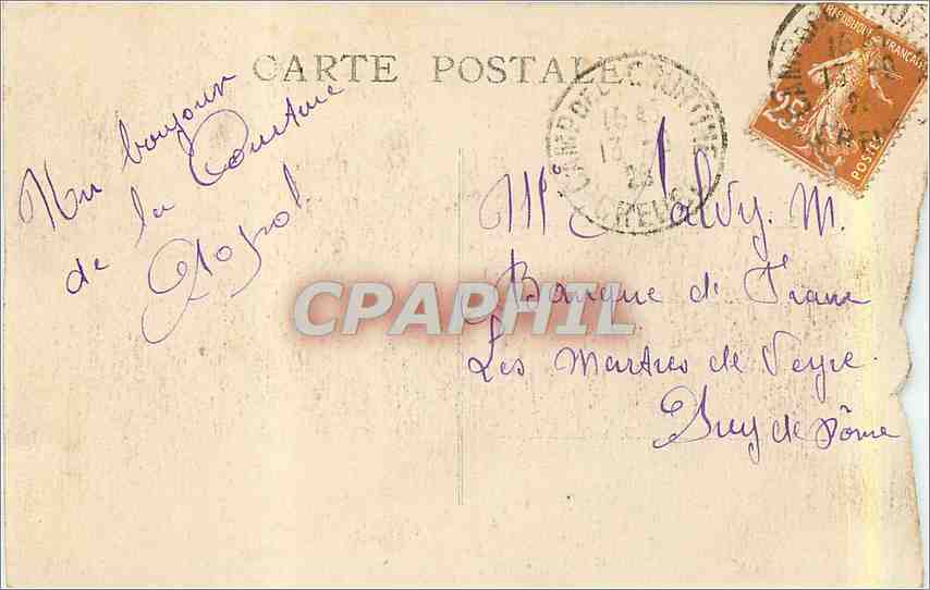 Camp de la Courtine — Vue générale — Édition J. L. — Verso