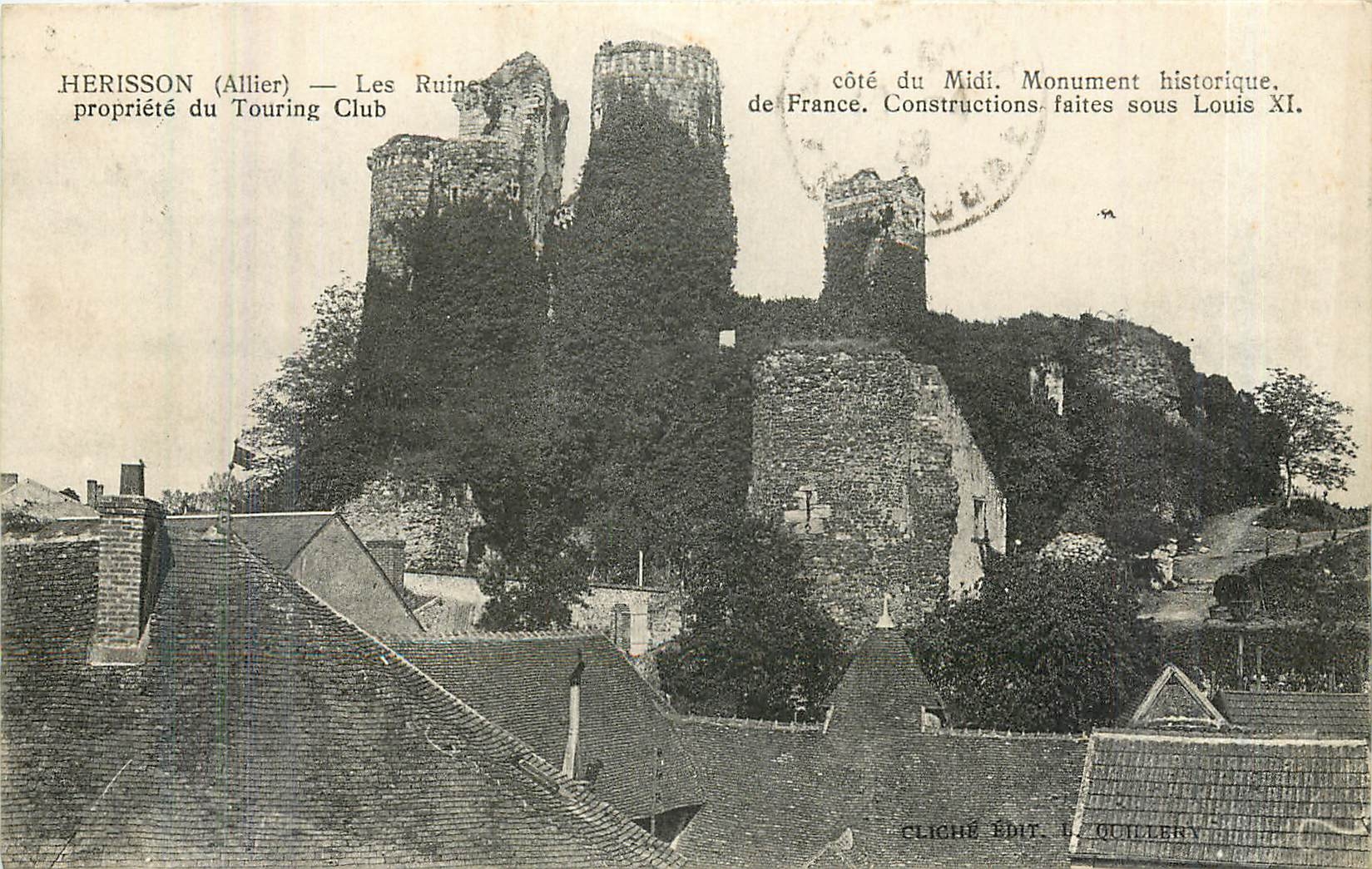 Herisson (Allier) — Les Ruines — Propriété du Touring Club