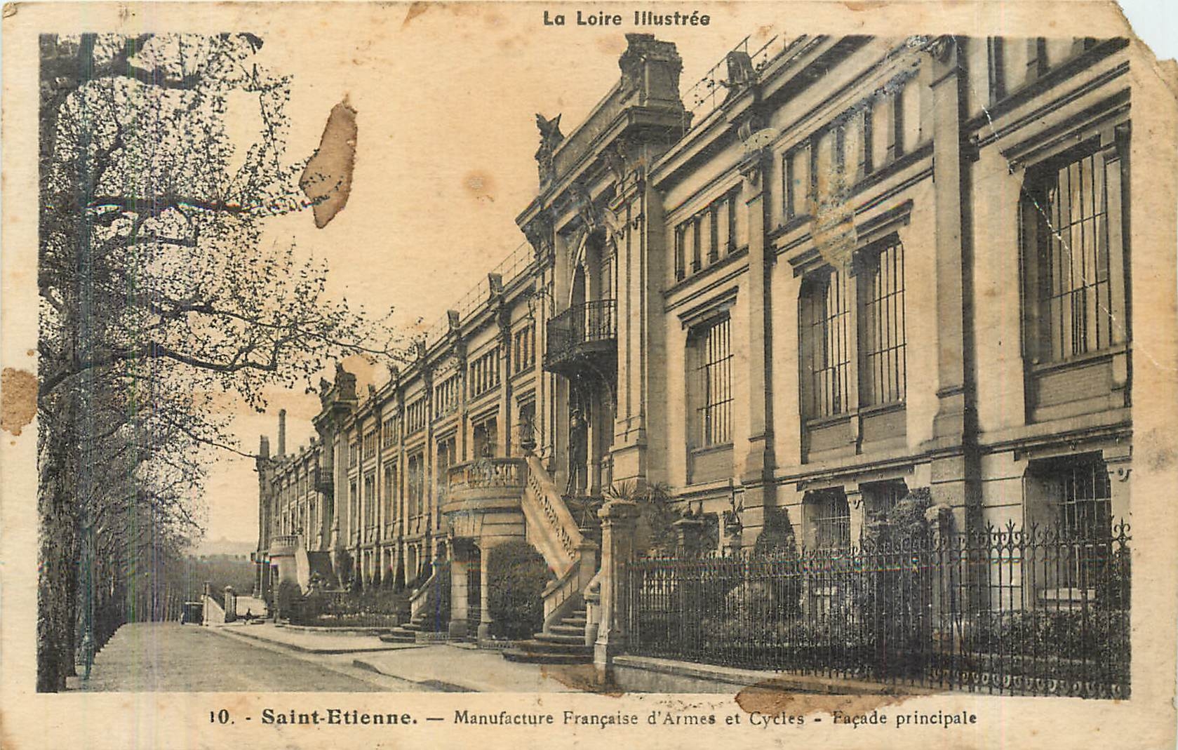 CPA Le Loire Illustree Saint Etienne Manufacture Francaise d'Armes et Cycles Facade principale 