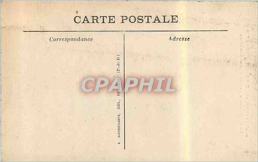 CPA Clermont Ferrand La Cathedrale vue de la rue des Gras  — Rückseite