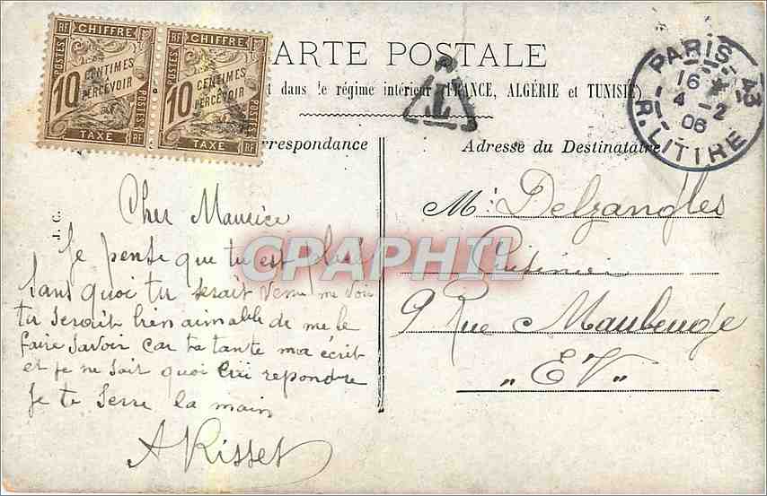 CPA Femme Homme Militaria — Rückseite