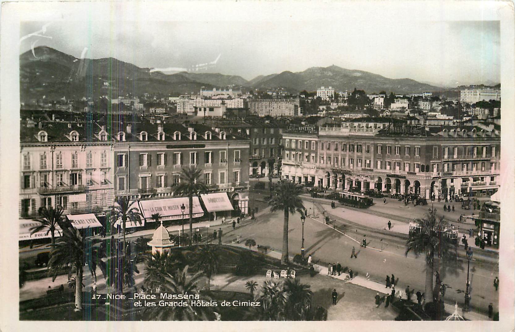 CPA Nice Place Massena et les Grands Hotels de Cimiez 